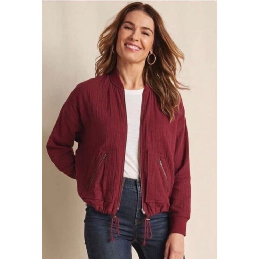 Matilda Jane Heart to Heart Storyteller Gauze Bomber Jacket - Medium
